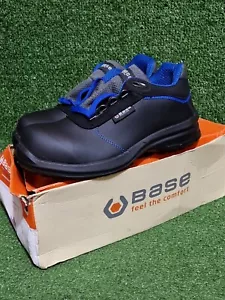 Botas de seguridad de trabajo para hombre Entrenadores Talla Uk6 Base Izar S3 CI SRC Negro Azul Borde Nuevas - Imagen 1 de 8