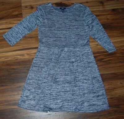 Vestido GAP Niños Invierno Manga 3/4 Niñas Talla XXL Azul Marino/Gris Rayas  Foto 1 de 2
