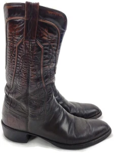 Luccese Men's Vintage Western Designer Brown Cowboy Boots Sz 10 A Narrow - Picture 1 of 12