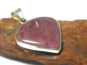 RUBY  in Zoisite   Sterling Silver  925  Gemstone  PENDANT -  Gift Boxed - Picture 1 of 5