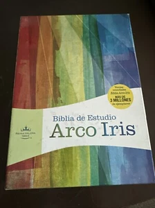 Biblia de estudio arco iris Reina-Valera 1960 Símil Piel chocolate con índice - Picture 1 of 2