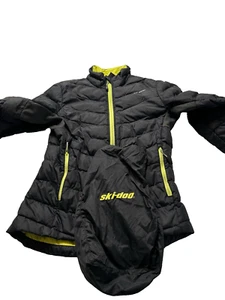 Vintage 80s Ski-Doo BRP Black DOWN Snowmobile Winter Jacket w Bag Womens Size XS - Picture 1 of 21