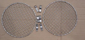 Pair Universal 5 3/4" Stainless Steel Headlamp Headlight Stoneguards Classic - Bild 1 von 1