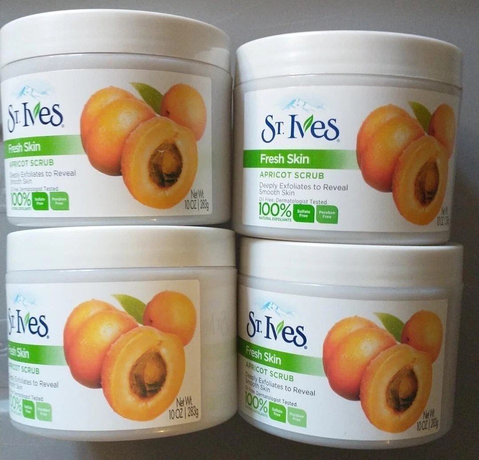 Set of 4 St. Ives Fresh Skin Apricot Scrub 10 Oz Brand New  - Image 1 of 1