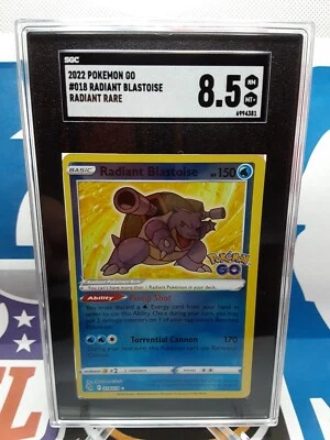 🔥2022 Pokémon GO Radiant Blastoise #018/078 (SGC 8,5 casi nuevo-como nuevo+) Foto 1 de 2