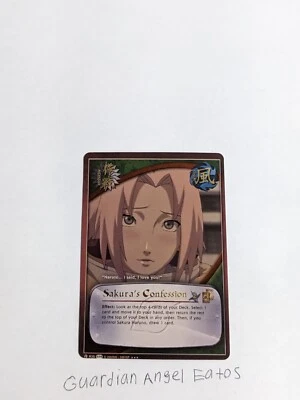 Naruto Tcg CCG Sakura's Confession Card Super Rare Foil English Near Mint Set 26 - Image 1 of 2