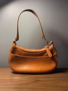 Coach Demi Hobo Legacy Hampton Leather Y2K Brown Tan Small Shoulder Bag # 7593 - Picture 1 of 10