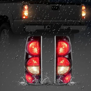 for 1999-2006 Chevy Silverado 1500 2500 3500 Tail Lights Pair Lamps Black Smoke - Picture 1 of 10