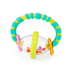 Bright Starts Grab and Spin Baby Rattle and BPA-Free Teether Toy, Ages 3 Months+ - Picture 1 of 3