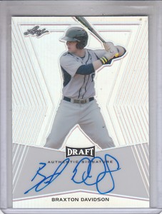 2014 LEAF DRAFT BRAXTON DAVIDSON BLUE AUTOGRAPH CARD BRAVES