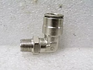 1/2" x 1/4" Stainless Steel Male Swivel Elbow, 90° - Picture 1 of 4