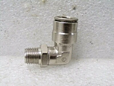 1/2" x 1/4" Stainless Steel Male Swivel Elbow, 90° - Image 1 of 4