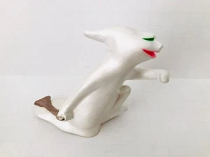 Ceramic Hand Painted Green Eyed Smiling Ghost Ghoul Halloween Figure Decoration - Picture 1 of 6