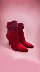 NEW Nine West Dazzle Rhinestones Bling Dress Booties Sz 5 1/2,4 Inch Tall - Picture 1 of 1