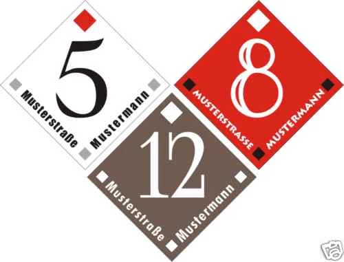 House Number Sign Plastic Weatherproof - Image 1 of 1