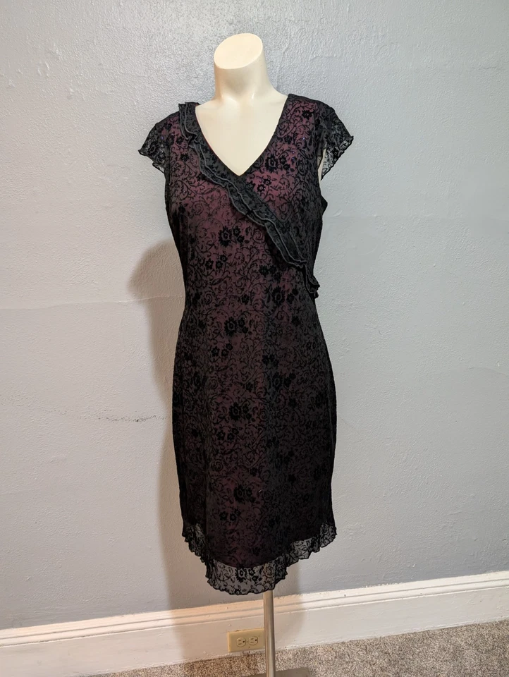 Vestido de Terciopelo Whimsigoth Vintage 6 Negro Brillo Gótico Hada Y2K Años 90 Grunge Foto 1 de 4