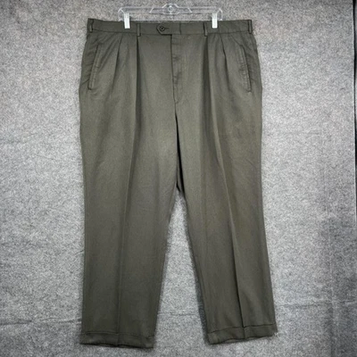 Pantalones de vestir Chaps Ralph Lauren para hombre 44x30 verde plisado calce clásico Foto 1 de 4
