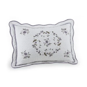 Gwen Bedspread, King SHAM, White/Purple - Picture 1 of 3