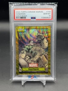 2024 Topps Chrome Marvel #144 Sandman /50 Gold Wave PSA 10 - Bild 1 von 2