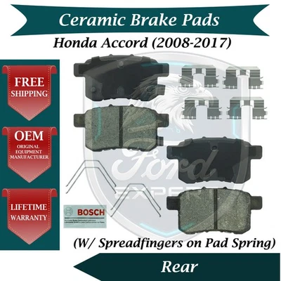 Kit de pastillas de freno traseras de cerámica Bosch OEM para Honda Accord 2008-2017 9 años de garantía Foto 1 de 4