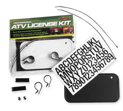 Hardline ATV License/Registration Kit - White Plastic Kit - 2340W Foto 1 de 2