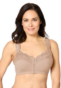 Comfort Choice Women's Plus Size Front Close Wireless Gel Strap Bra - Picture 1 of 16