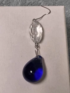 40 Blue Glass & Crystal Prism Glass Suncatcher Chandelier Dangles - Picture 1 of 3
