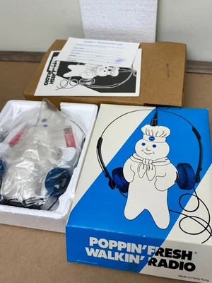 De colección 1985 Pillsbury Doughboy - Poppin'Fresh Walkin radio AM/FM Foto 1 de 4