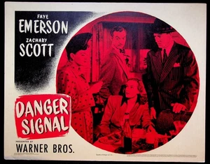 Danger Signal (1945) Original 11x14 Lobby Card Faye Emerson & Zachary Scott VF+ - Picture 1 of 2