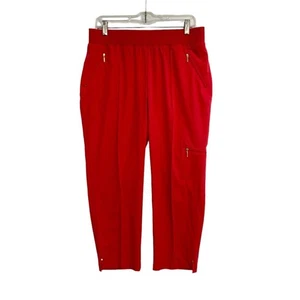 Chico's Zenergy Women's Cargo Pants Medium Red Stretch Casual Athleisure - Picture 1 of 14