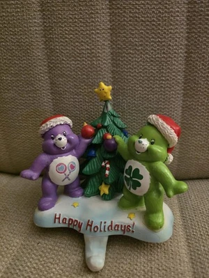 Porta-meias de Natal 2005 Care Bears COMPARTILHE E BOA SORTE urso - Imagem 1 de 4