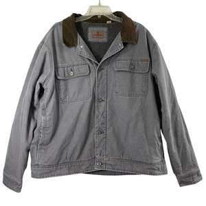 Woolrich Canvas Jacket Mens XXL Gray Barn Chore Coat Sherpa Lined  Work Coat - Picture 1 of 15