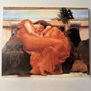 Flaming June Canvas Print by Kateryn O. Wall Art Woman Sleeping 19.5x1 - Picture 1 of 6