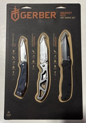 GERBER - Juego de cuchillos plegables Greatest Hits de 3 piezas: PARAFRAME I, LST, AIR RANGER Foto 1 de 3