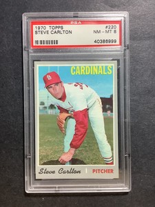 1970 Topps Steve Carlton 220 PSA 8 Centered Front and Back T1