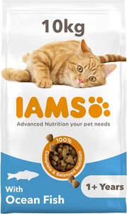 IAMS Complete Dry Cat Food for Adult 1+ Cats with Ocean Fish 10 kg - Picture 1 of 12