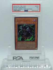 Yugioh 1ST Ed DCR-020 Exodia Necross Ultra Selten Holo Folie PSA 3 VG # 28620039 - Bild 1 von 4