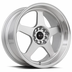 (1) 18x9 Vors SP1 5x100/5x114.3 +35 Silver Machine Face Lip Wheel - Picture 1 of 3