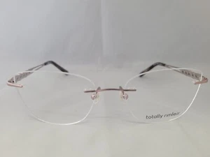 Totally Rimless TR295 Signet Rose Gold Rimless Eyeglasses 53-17-135 - Picture 1 of 4