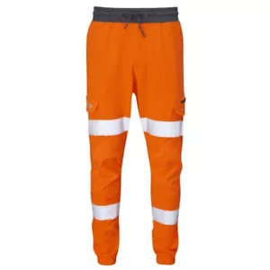 High Visibility Orange Leo Hawkridge Stretch Jogging Trouser - Picture 1 of 4