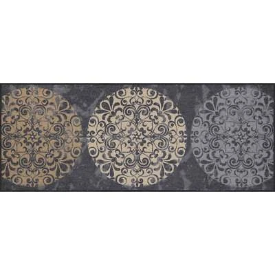 Salonloewe Fliesenkreise Fußmatte waschbar 75x190 cm - Bild 1 von 4