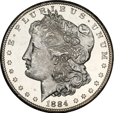 Morgan Dollar 1884-CC NGC MS-66 Proof-like! Stunnig Coin! Amazing Eye Appeal! - Image 1 of 4