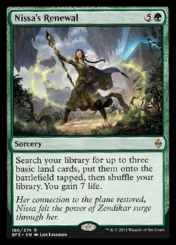 Nissa's Renewal ~ Lightly Played Battle for Zendikar MTG Magic UltimateMTG Green - Image 1 of 1