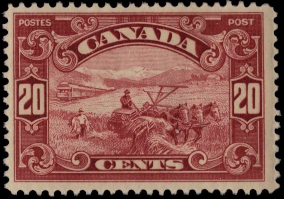 CANADA 157 - King George V 'Scroll'  Harvesting Wheat (pb32893) $100 - Image 1 of 1