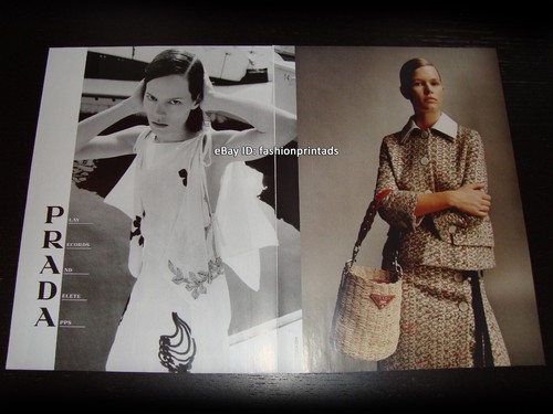 PRADA ANNUNCIO STAMPA 2 pagine primavera 2020 FREJA BEHA ERICHSEN Anna Ewers