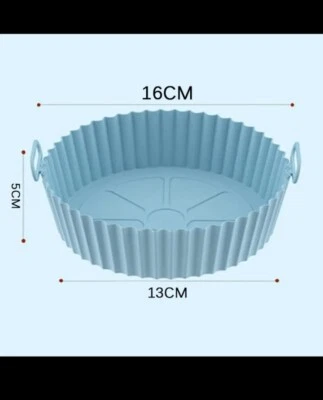 2x Revestimiento de silicona para freidora de aire Cesta Redonda reutilizable* - Imagen 1 de 4
