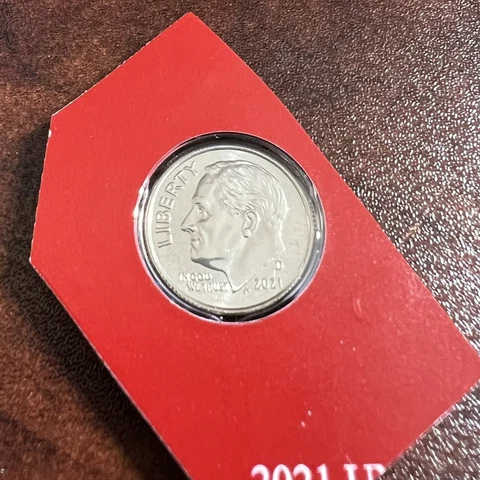 2021-D Roosevelt Dime Gem BU in Mint Cello Free S&H Cover