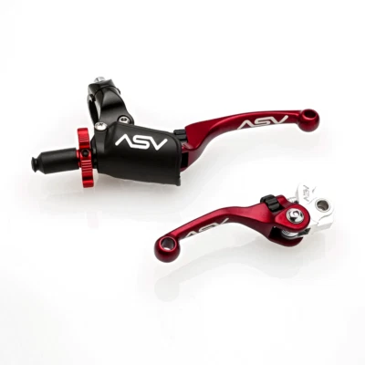 Conjunto de alavanca ASV F4 PRO PACK vermelha Suzuki RM65 2003-05 RM85 2002-23 - Imagem 1 de 4