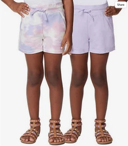 32 Degrees Cool Girls Ultra Soft Shorts 2 PK(PURPLE SMALL 7/8)NWT - Picture 1 of 3