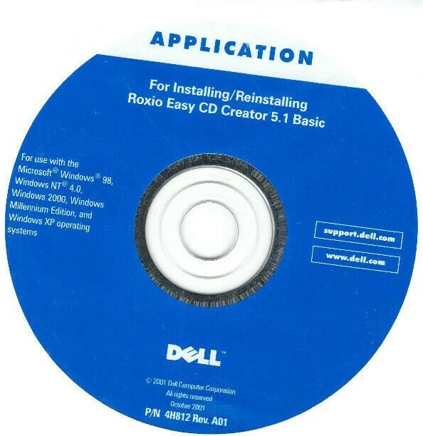 CD Dell for Installing Roxio Easy CD Creator 5.1 Basic - Bild 1 von 1